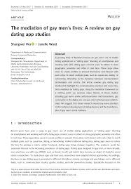 Match.com is notable for its sophisticated search algorithm that is based primarily on the preferences you set when you sign up for a membership. The Mediation Of Gay Men S Lives A Review On Gay Dating App Studies Topic Of Research Paper In Sociology Download Scholarly Article Pdf And Read For Free On Cyberleninka Open Science