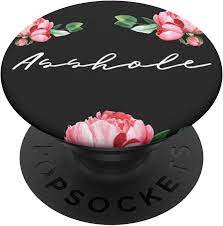 Amazon.com: Asshole in Elegant Script with Roses - Asshole : Cell Phones &  Accessories