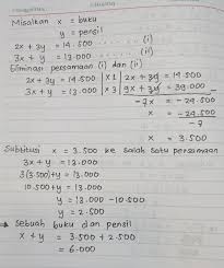 Check spelling or type a new query. Harga Dua Buah Buku Dan Tiga Buah Pensil Adalah Rp 14 500 00 Sedangkan Harga Tiga Buah Buku Dan Brainly Co Id