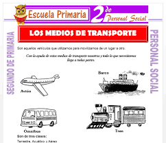 En este video los niños aprenderán cómo dibujar un submarino. Los Medios De Transporte Para Segundo De Primaria Escuela Primaria