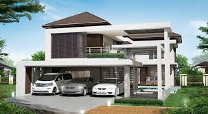 Four bedrooms house with a garage. 3 Car Garage Two Story House Design With 4 Bedrooms House And Decors