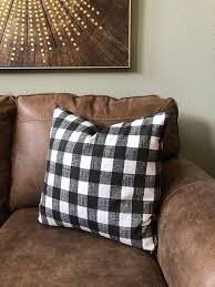 Black And White Buffalo Plaid Pillows Farmhouse Pillow Covers Buffalo Plaid Farmhouse Decor Decorative Pillow Cover Sofa Pillow Cover Throw Pillo Buffalo Check Pillows Pillows Plaid Decor