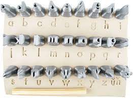 These alphabet letter identification printables are such a fun way for preschoolers to learn their letters! Futura Alphabet Lowercase 0 4 In Set Of Pottery Stamps For Ceramic Clay Relyef