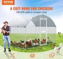 VEVOR Gallinero grande de metal con corral, gallinero para patio con  cubierta impermeable, 6.6 x 9.8 x 6.6 pies, jaula grande para aves de  corral con ...