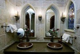 The Royal Bath Is Fit For A King The Sinks Are Hand Hammered Copper Leaf Basins With Silver Leaf Cinderella Castle Hotels Room Disney Castle