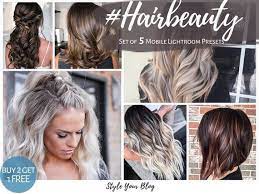 5 Best Hairbeauty Mobile Lightroom Presets Instagram Beauty Etsy In 2021 Stylish Hair Beauty Hair