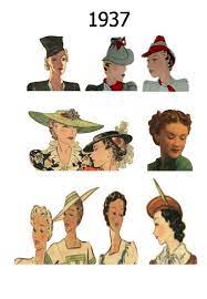 Pictures Of Hats Hairstyles Costume History 1937 1930s Hats 1930s Hats Women Hats Vintage