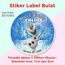 Stiker ulang tahun anak frozen. Stiker Label Ulang Tahun Anak Tumpeng Mini Souvenir Frozen Olaf Shopee Indonesia