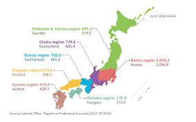 Maphill is more than just a map gallery. Regional Nominal Gdps Of Japan And Their International Equivalents 843 X 527 Mapporn