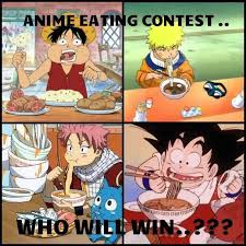 We elevate the friendly war between naruto an dragon ball fans to a whole new level with these hilarious memes! Eating Contest Fairy Tail Vs Naruto Photo 33271502 Fanpop