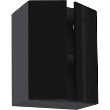 Meuble Haut De Cuisine Sevilla Noir 2 Portes H77xl60 Leroy Merlin Meuble Haut Cuisine Meuble Haut Caisson Cuisine