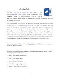 Il lit et analyse votre texte. Scurt Istoric Word Docx