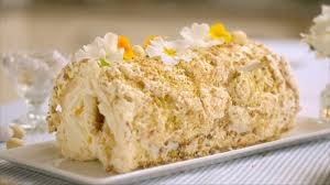 Lemon Pistachio Meringue Roulade Recipe Mary Berry S Easter Feast Episode 2 Bbc Two Youtube Roulade Recipe Chilled Desserts Lemon Roulade