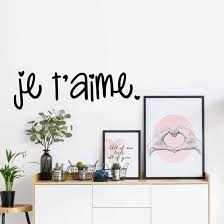 It can be any size, it doesn't have to be as big as the photo below. Wandtattoo Je T Aime Franzosische Deko Fur Schlafzimmer Wall Art De