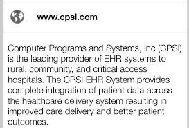 cpsi hospital software complete ehr healthcare