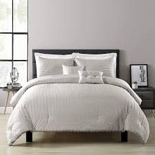 Amazon Com Lush Decor Farmhouse Seersucker 5 Piece King Comforter Set Light Gray Home Kitchen