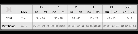 34 Curious Hurley Size Chart