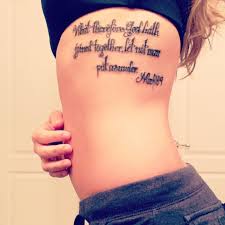 What Therefore God Hath Joined Together Let Not Man Put Asunder Mark 10 9 Both My Husband I Got This As Part Of Our Vow R Mark 10 9 Tattoos Couple Tattoos