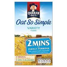 Quaker Oat So Simple Variety Porridge 9pk 297g Groceries Oats Quaker Cereal Brands Oats