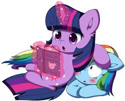 792306 - safe, artist:pokumii, character:rainbow dash, character:twilight  sparkle, ship:twidash, blushing, book, female, lesbian, levitation, magic,  shipping, simple background, telekinesis, transparent background - Manebooru