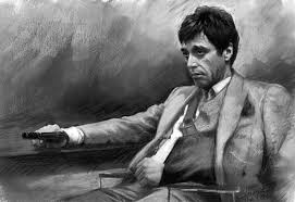 Scarface a3 canvas with acrylic paint & ink. Scarface 2 Greeting Card For Sale By Ylli Haruni