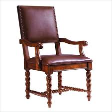 Stanley Furniture Santa Barbara Barley Twist Leg Leather Arm Chair In Barley Twist Furniture Leather Armchair Chair