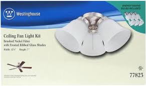 Learn the basics, how to install one and hampton bay ceiling fan light kits. Westinghouse Lighting Corp 7782300 3 Light Fan Kit Brushed Nickel Amazon Com