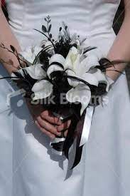 Matching silk bridal bouquet options. Black And White Bouquet White Bridal Bouquet Small Bridal Bouquets Bridal Bouquet