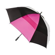 Black And White Umbrella Totes Double Canopy Golf Stick Umbrella Multicolor Black White Pink 20 Liked On Polyvore Featuring Accessories U With Images Stick Umbrella Umbrella Best Umbrella