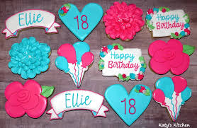 Katy's Kitchen: 18th Birthday Cookies