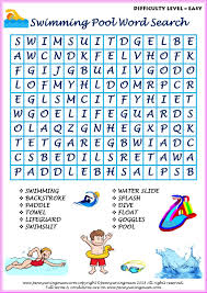 swimming pool word searches easy and hard versions with answers penny saving mum in 2021 easy word search kids word search kids swimming