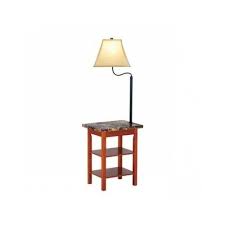 End Table With Built In Floor Lamp Magazine Holder Rack Cherry Wood Finish 58 5 Normande Lighting Http Www A Lamp Fitted Bedroom Furniture Magazine Table