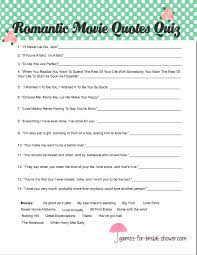 Read on for some hilarious trivia questions that will make your brain and your funny bone work overtime. Free Printable Romantic Movie Quotes Quiz