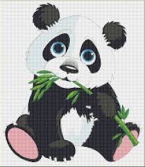 Add a playful touch to any pillowcase or tote bag with this pattern. Pin On Panda Cross Stitch