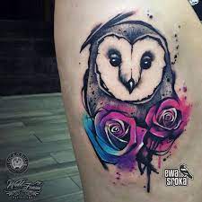 Stunning owl tattoo designs ideas that you can try for a chest tattoo, arms, leg, back, and neck that hold greater meaning and symbolism for this animal. Watercolor Owl Tattoo By Ewa Sroka Owl Tattoo Design Tattoos Tattoo Designs