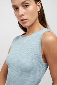 Joyce Knitted Top Powder Blue
