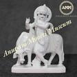 Krishna with cow marble statue product image