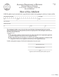Next Of Kin Affidavit (N/a) - Alabama | Atticus® Forms