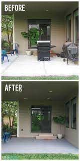 Painted Concrete Patio Makeover Paint Concrete Patio Concrete Patio Makeover Concrete Patio