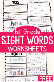 These colouring pages give kids the chance to focus on 4 sight words at a time. Free Printable First Grade Sight Word Worksheets