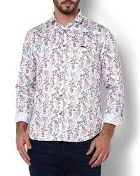 Floral Print Slim Fit Cotton Shirt