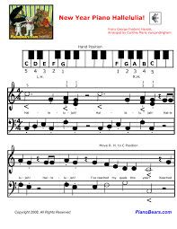 Download easy piano music with letter names, or intermediate to advanced studies and exercises to improve your technique. Piano Matters Newsletter New Year Piano Hallelujah Free Sheet Music