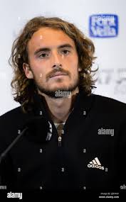 Barcelona, Spain. 19th Apr, 2022. Stéfanos Tsitsipás during Sabadell Open  Banc press conference in Real Club de Tennis. Credit: JG/Alamy Live News  Stock Photo