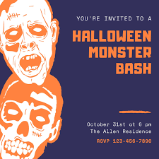 Ready to throw a halloween a huge selection of templates, fonts and colours; Customize 87 Halloween Party Invitations Templates Online Canva
