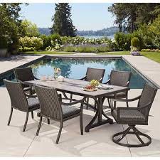 At costco, we offer a tremendous selection of patio furniture in every style, finish, and price point—so you're sure to find something you love! South Dakota 7 Piece Woven Dining Set Patio Furniture Dining Set Costco Patio Furniture Patio