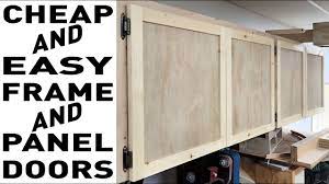 I used overlay door hinges. Cheap And Easy Frame And Panel Doors Youtube