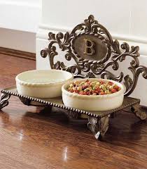 Personalized Decorative Baroque Pet Feeder Frontgate Dog Bowls Fancy Dog Pet Feeder