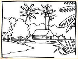 Lukisan pemandangan yang mudah ditiru jual poster di. 120 Sketsa Gambar Pemandangan Alam Bagus Dan Berwarna Marimewarnai Com
