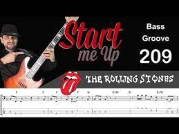 Start Me Up Rolling Stones How To Play Bass Groove Cover With Score Tab Lesson Youtube Rolling Stones Bass Start Me Up