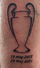 The new artwork, which is positioned on the back of his right leg, shows an image of the champions league trophy he and his teammates lifted in porto in may. T3sld On Twitter Chelseafc Already Added It To My Tattoo Mate Https T Co Brctttbzqq Twitter
